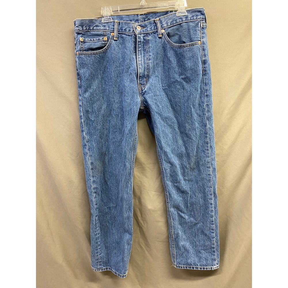 Levi Strauss & Co 505 Mens Jeans W38 L32 Medium Wash Straight Fit Denim